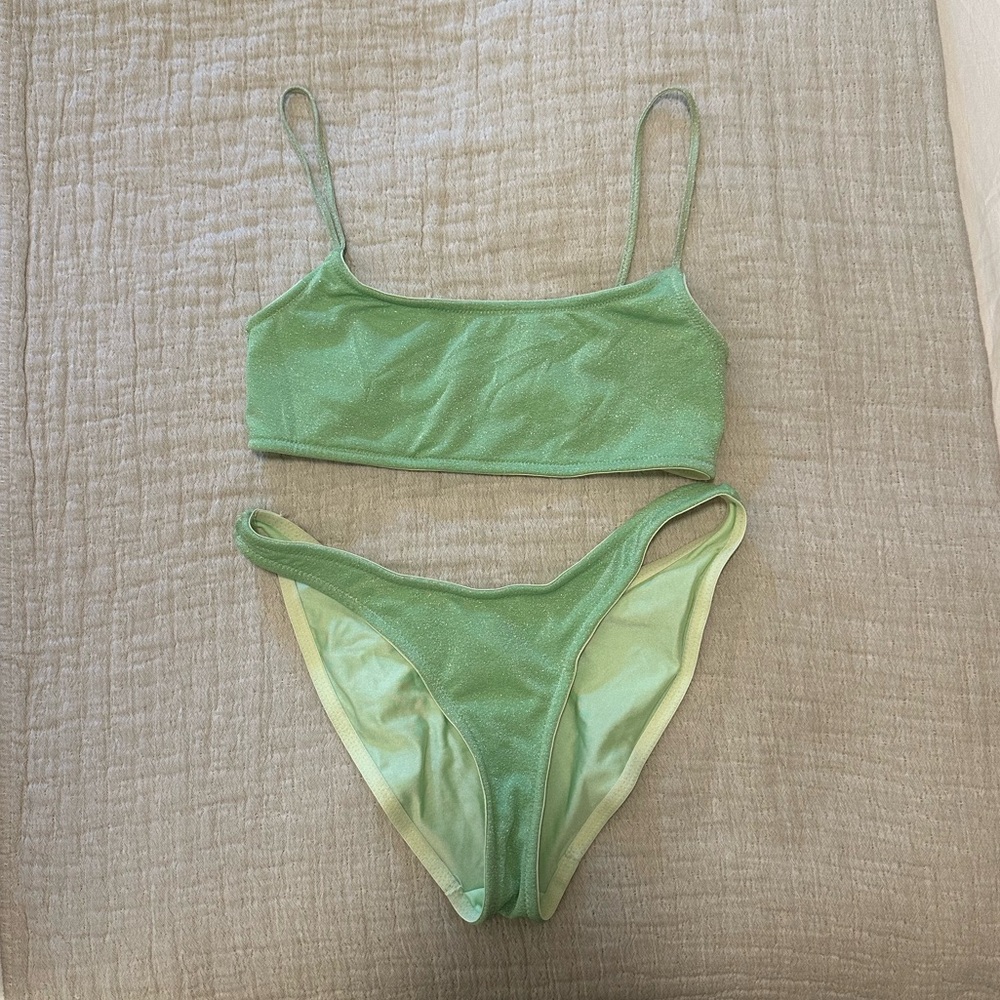 Triangl Mica Bikini in Green Sparkle
